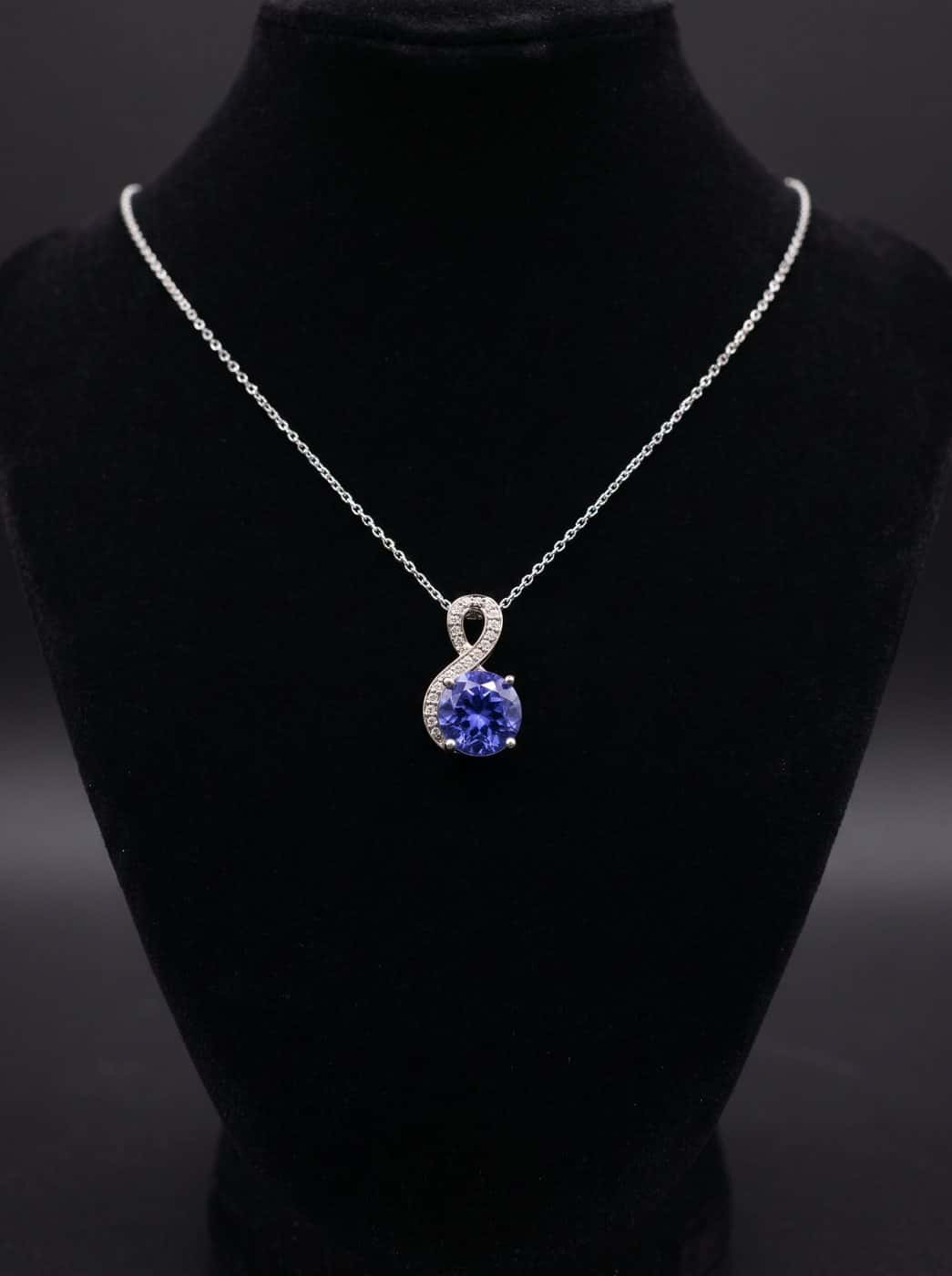 Tanzanite Infinity Pendant, 2.00 ct