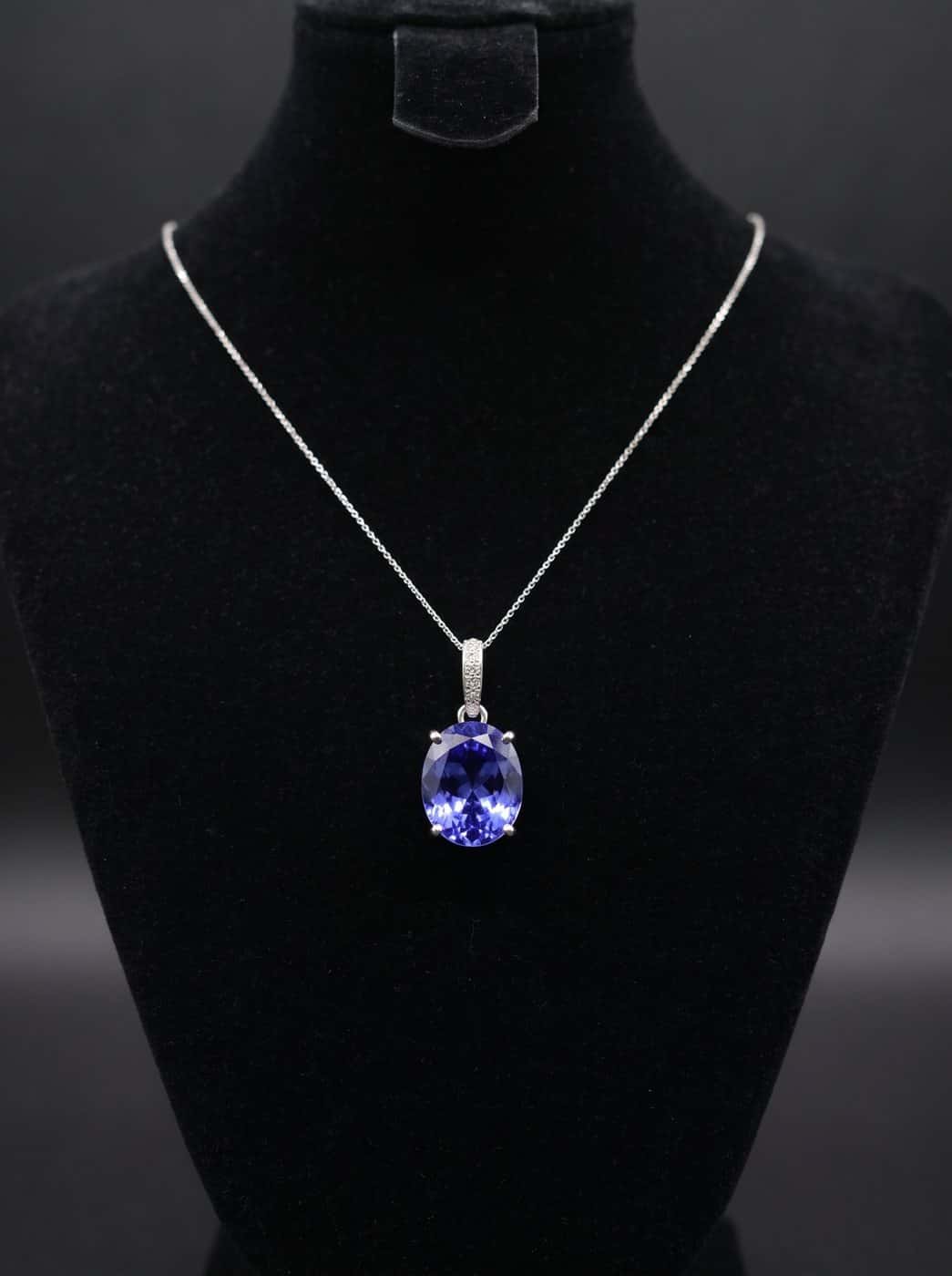 Tanzanite Oval Pendant, 15.65 ct