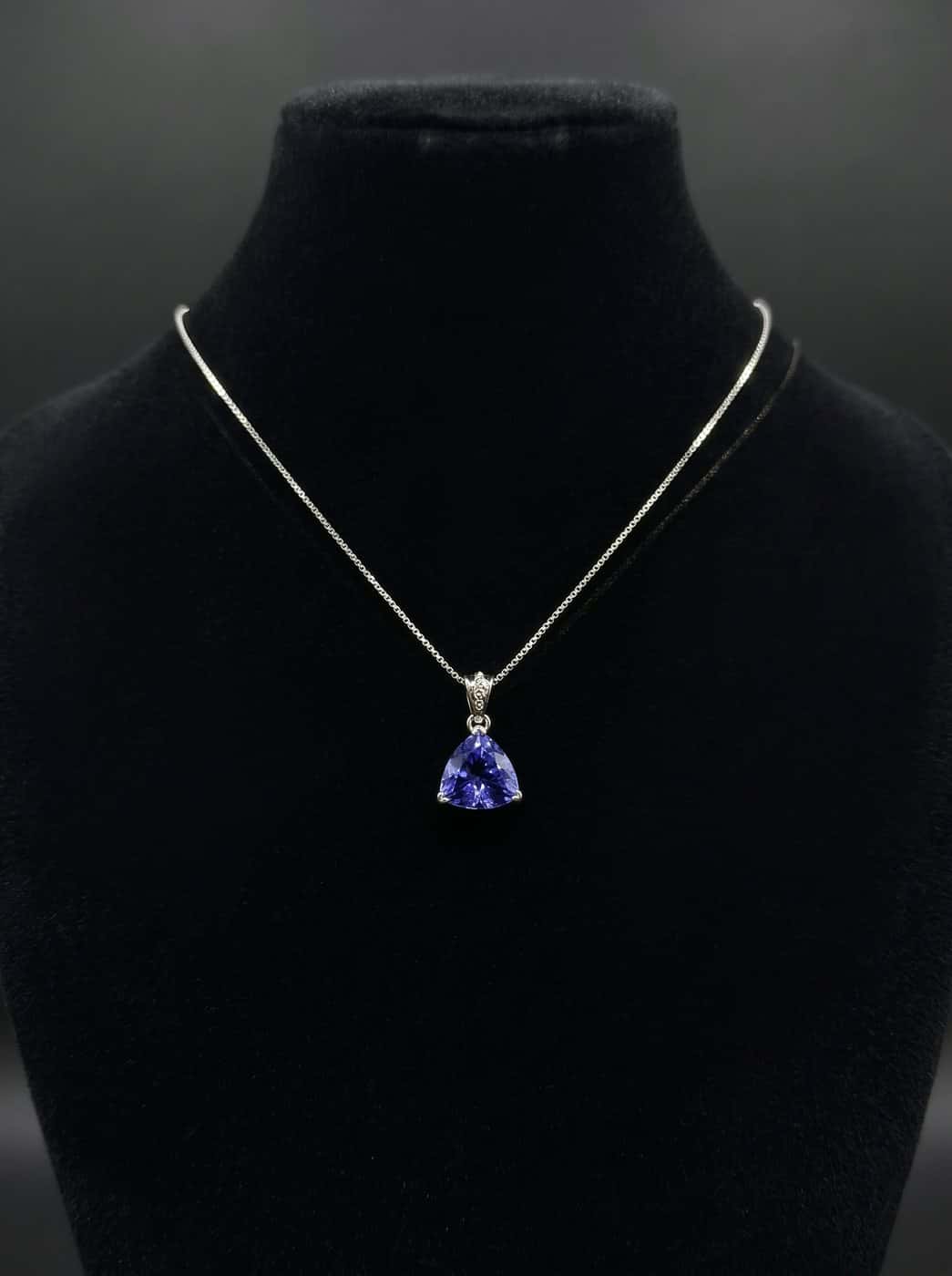 Tanzanite Trillion Pendant, 1.00 ct, another view