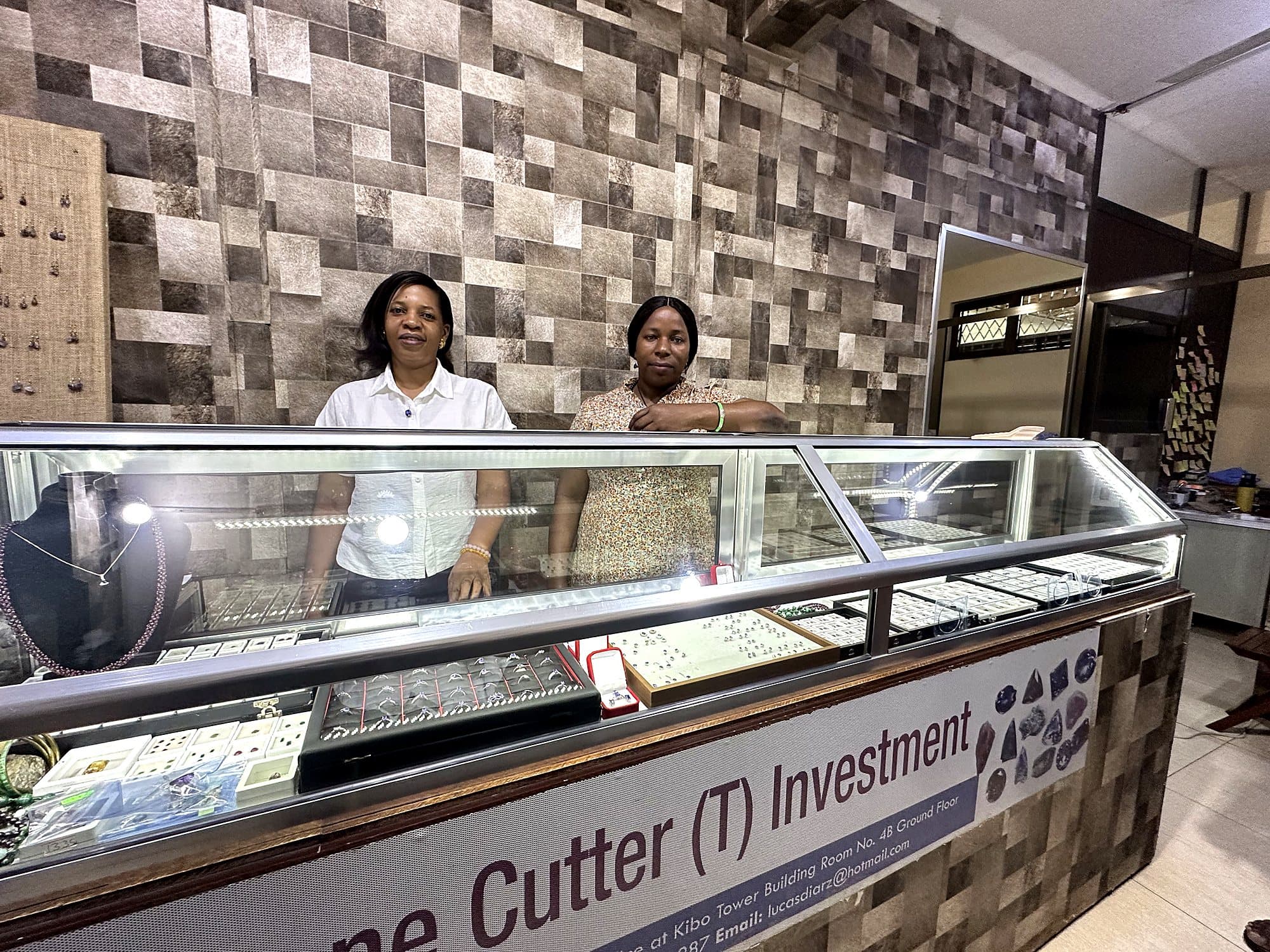 Our team at the Gemstone Cutter (T) Investment counter